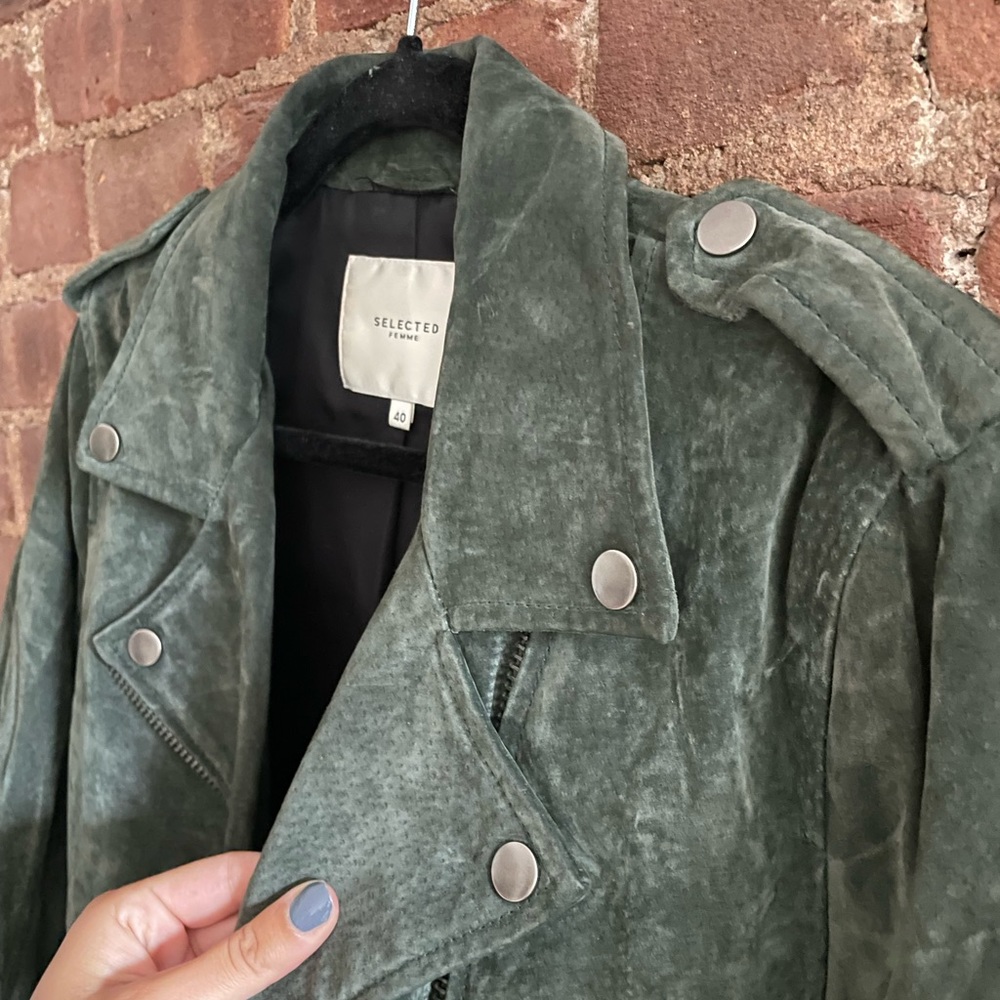 Green Suede Jacket - Picture 2 of 4